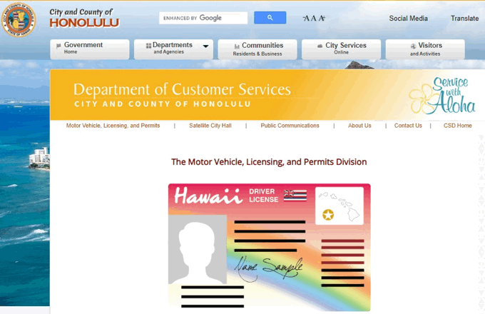 Solicitar Cita DMV Hawai en linea y por telefono