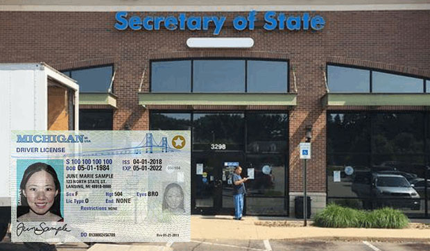 Steps to apply for a new driver's license in Michigan.